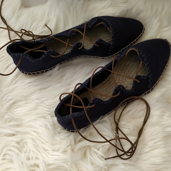 Tory Burch Sonoma Gillie Espadrille Navy Sea Color - Picture 5 of 8